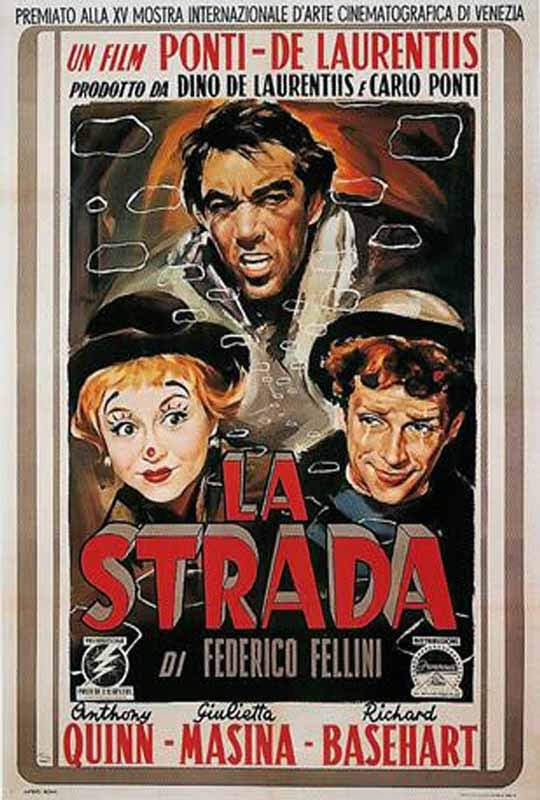 Afiche de "La Strada" de Federico Fellini