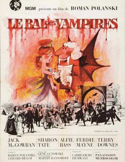 Afiche en francés de “La Danza de los Vampiros” (Roman Polanski)